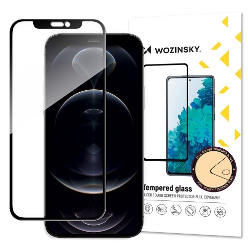  Stikla ekrāna aizsargs Wozinsky 5D maciņš-friendly Samsung S916 S23 Plus 5G black 